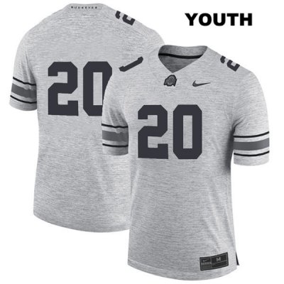 Youth NCAA Ohio State Buckeyes Pete Werner #20 College Stitched No Name Authentic Nike Gray Football Jersey EV20P86VP